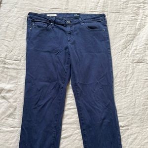 Navy AG Slim Straight Ankle pants